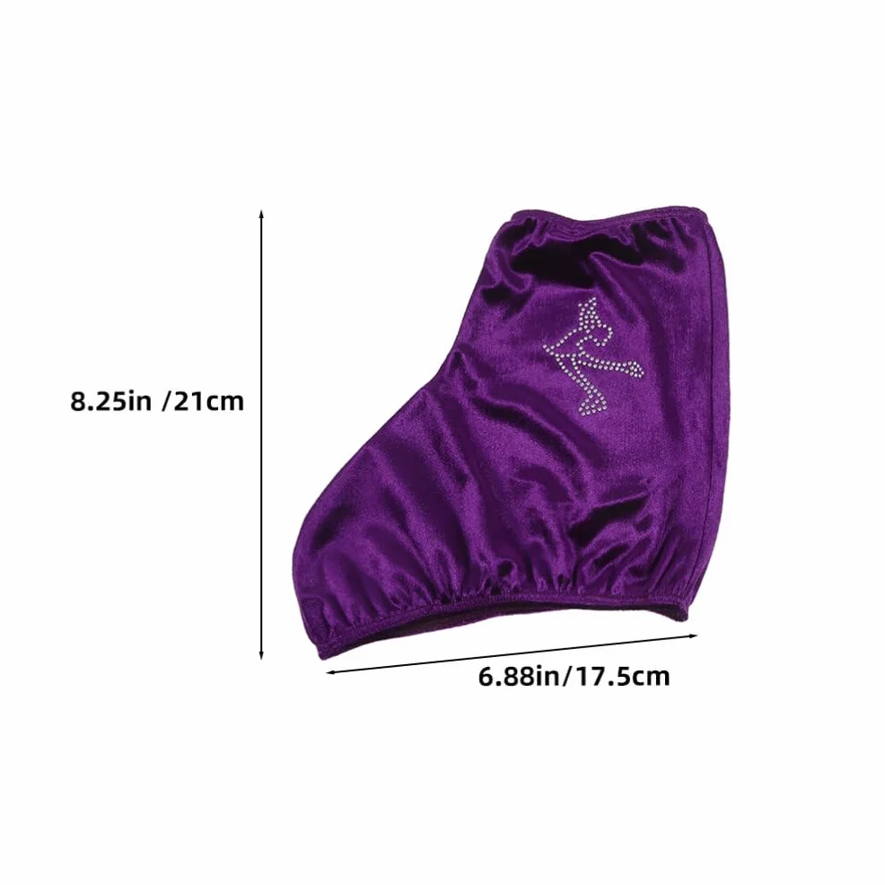 Happyyami Fundas para Patines De Hielo Elásticas Cubiertas De Poliéster para Botas De Hockey Y Patinaje Artístico Niños Y Adultos 7.87X5.90 Pulgadas Protección Ajustable