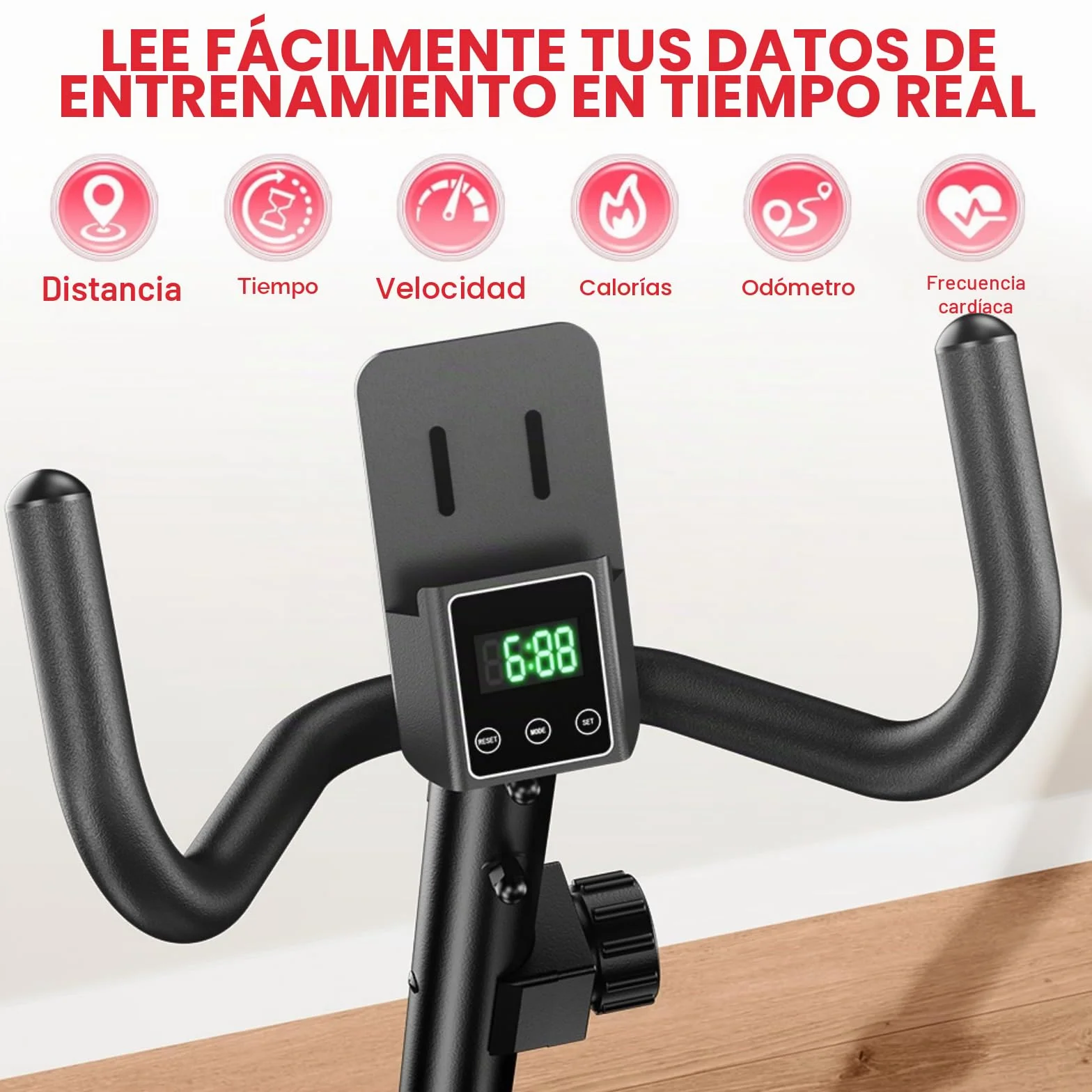 Bicicleta estática 5 en 1 con 16 resistencia magnética y capacidad de carga de 150 kg, ergómetro con respaldo y pantalla LCD, asas de frecuencia cardíaca, fitness