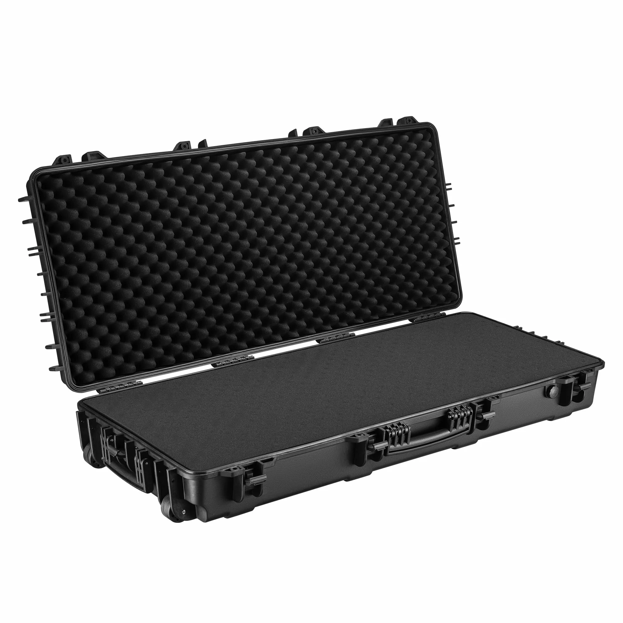 WilTec Maletín rígido 119x53x21 cm para Armas largas y Arco Impermeable IP67 con Espuma Interior PP+Fibra de Vidrio Estuche Resistente para Armas largas, Caza y arquería
