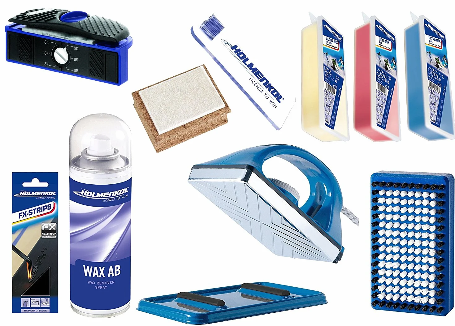 Holmenkol Set 11 teilig Wax Esquí Snowboard Nordic Cera Cuidado Reparación