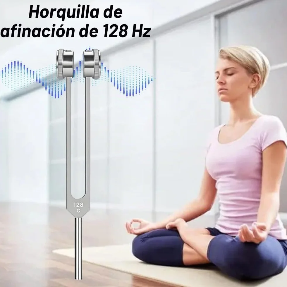 Diapasón 128 Hz Aleación de Aluminio Terapéutico Neurología con Martillo de Silicona