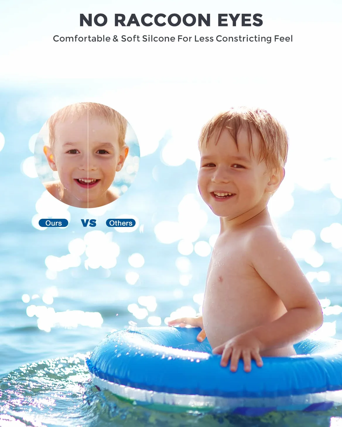 OMID - Gafas de natación para niños, 2 paquetes P2, cómodas polarizadas, unisex, antiempañamiento, sin fugas, para niños con protección UV de 6 a 14 años (oro azul y oro rosa)