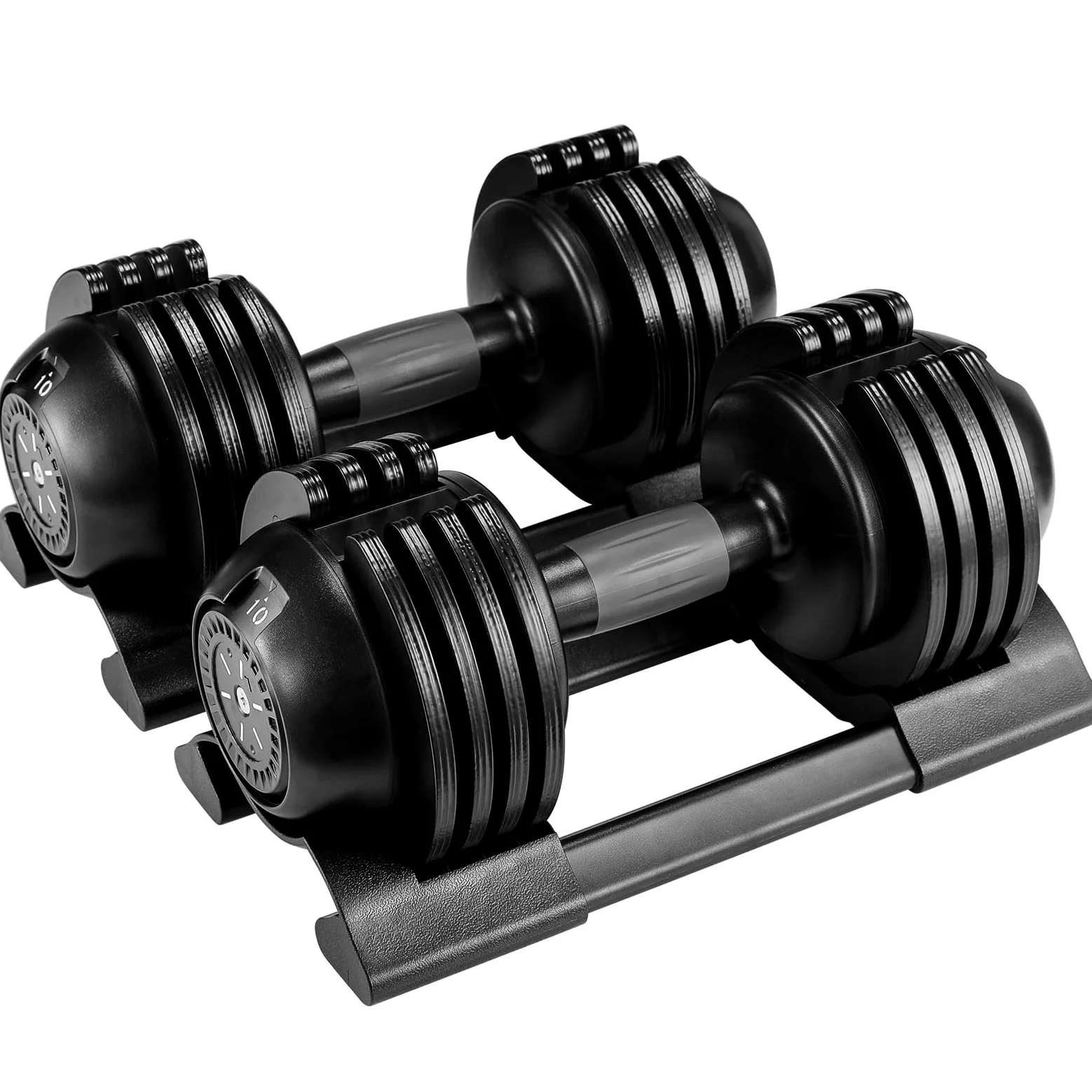 Mancuerna Ajustable 10kg 20kg 24kg, 5 Pesos ajustables, Entrenamientos de musculación indoor, Agarre ergonómico, Para gimnasio o hacer deporte en casa