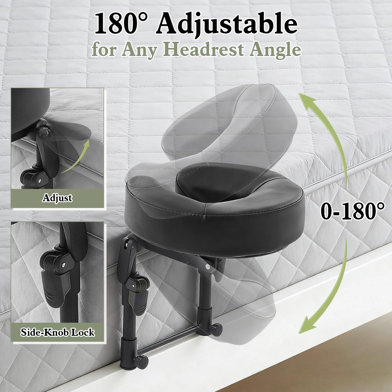 Reposacabezas Masaje Cama Altura Ajustable 14-45cm Almohada Forma de U Cuidado Ojos Belleza SPA Facial