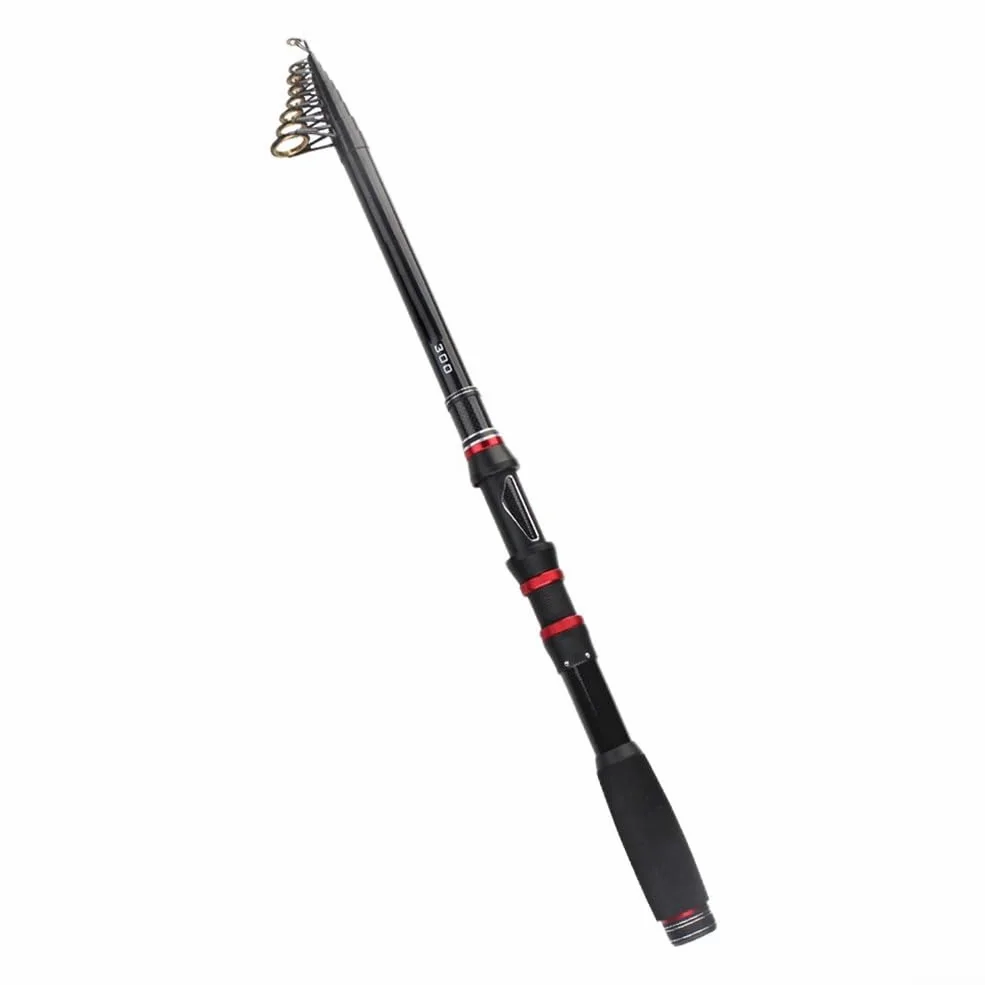 Caña de pescar plegable, 6, 7, 8, 9, 10 secciones, material de carbono, diámetro de extremo 12, 8, 20, 4 mm