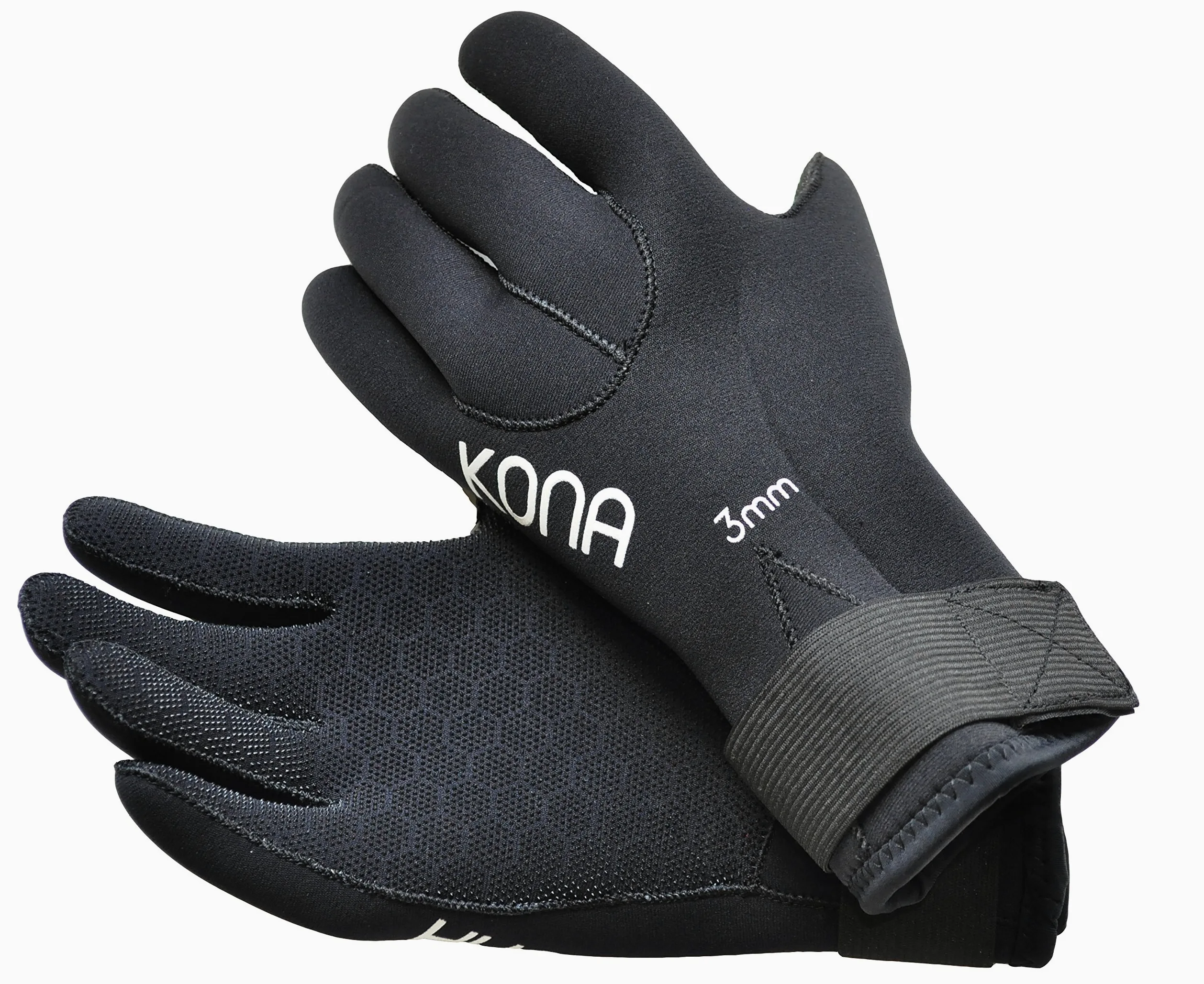 Kona - Guantes de buceo de neopreno (3 mm, doble forro, tecnología Pentagrip)