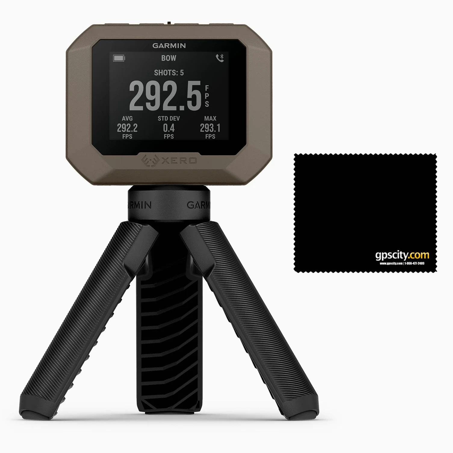 Garmin Xero C1 Pro Compact Cronógrafo, paquete de configuración simple con GPS City paño de limpieza de microfibra (010-02618-10)