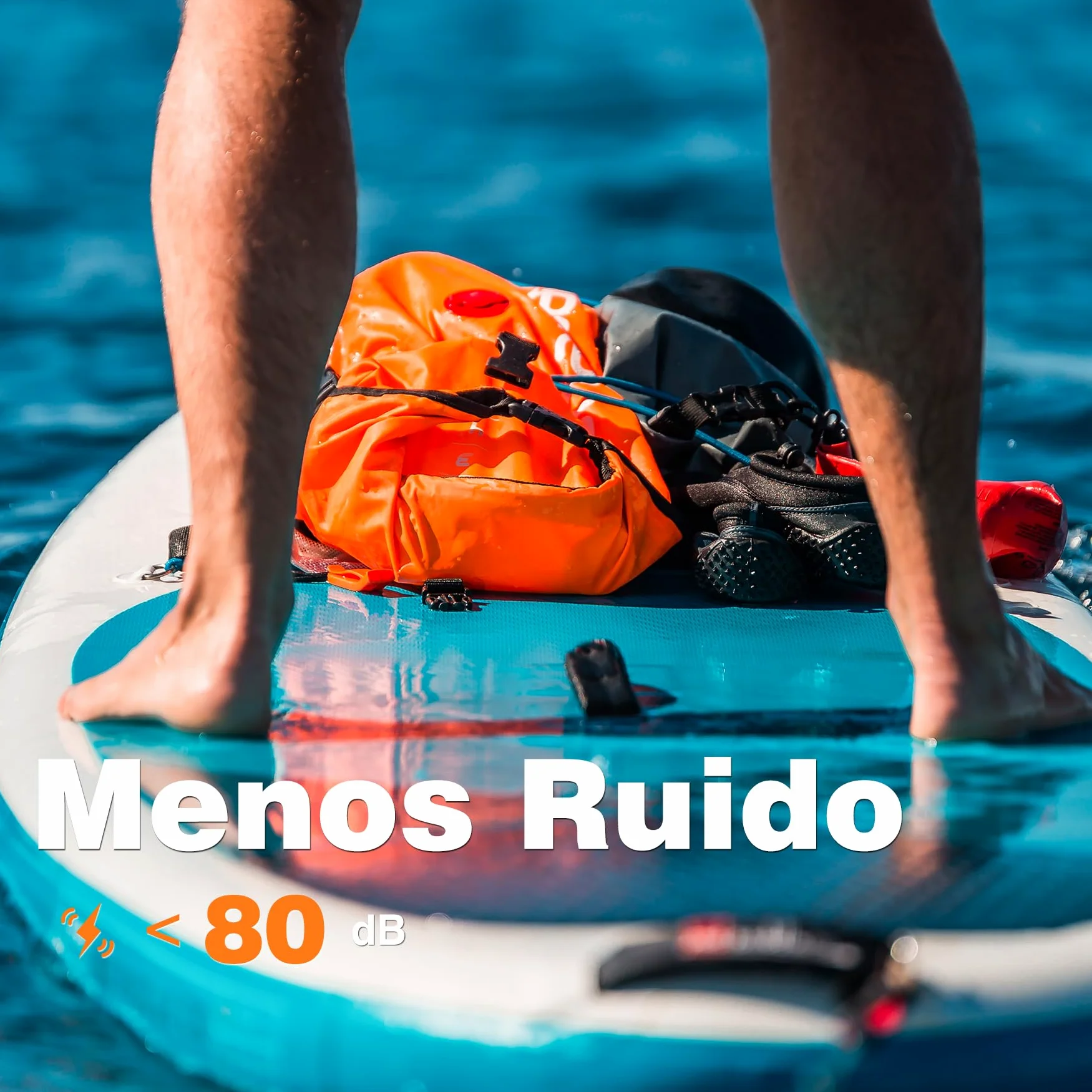 Bomba eléctrica SUP 20 PSI – Bomba de aire de doble motor con parada automática, adaptador de coche 12 V para tablas hinchables, kayaks, barcos – Inflado silencioso y rápido