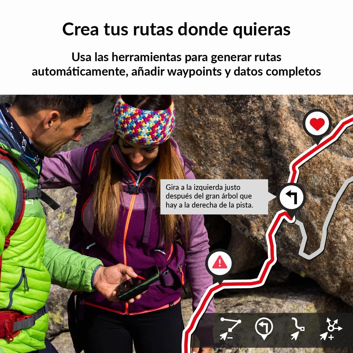 TwoNav Aventura 2 Plus (32 GB) + MicroSD (128 GB) + Mapa Completo España IGN Topo 1:25.000 Instalado, GPS de Mano con Pantalla Amplia 3.7 Pulgadas, Botones y Joystick para montaña, Alpinismo