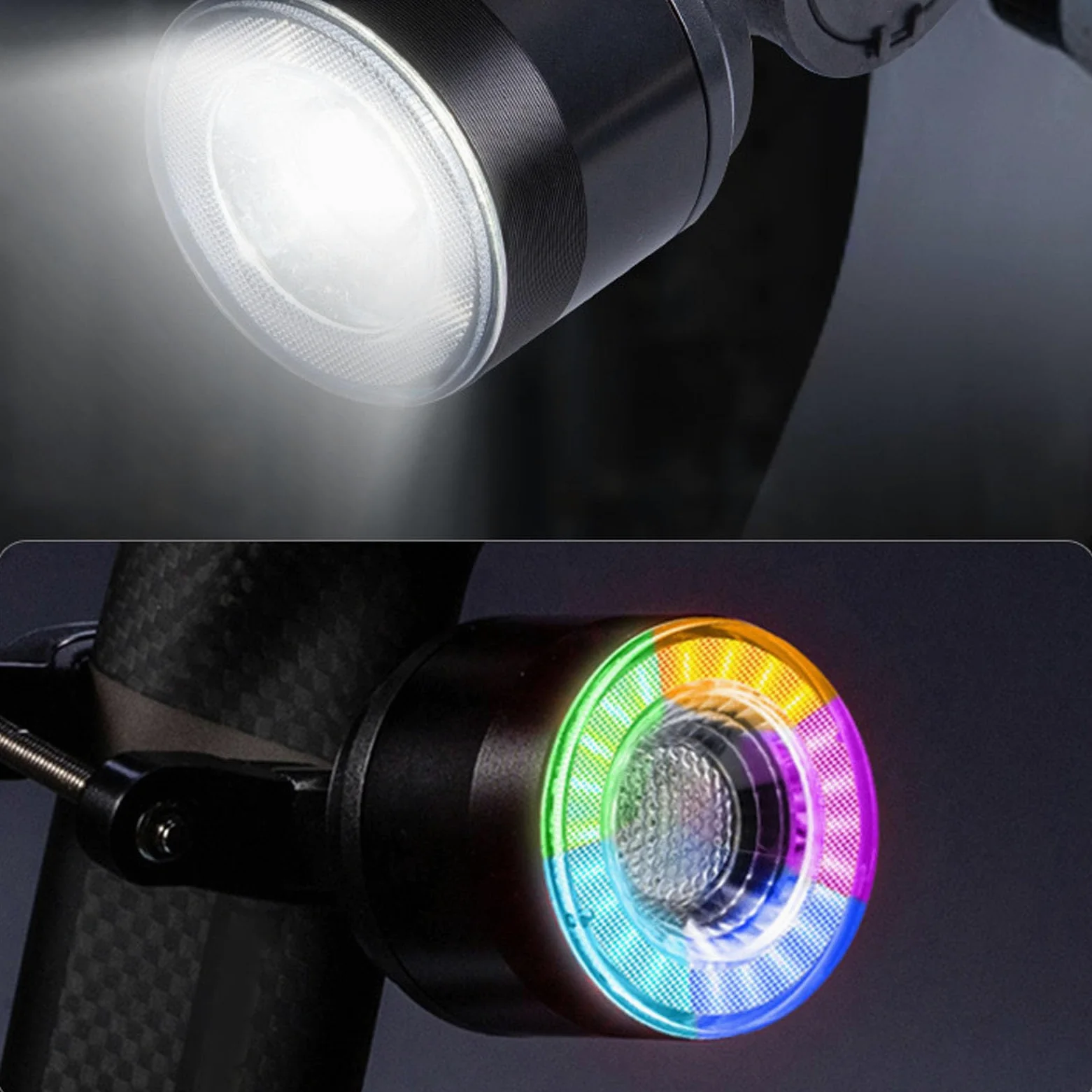 Juego de Luces para Bicicleta para Ciclistas Urbanos Nocturnos y Conductores de Carreteras Rurales 160lm Brillo Mejora la Visibilidad Vial Encendido Apagado Automático con