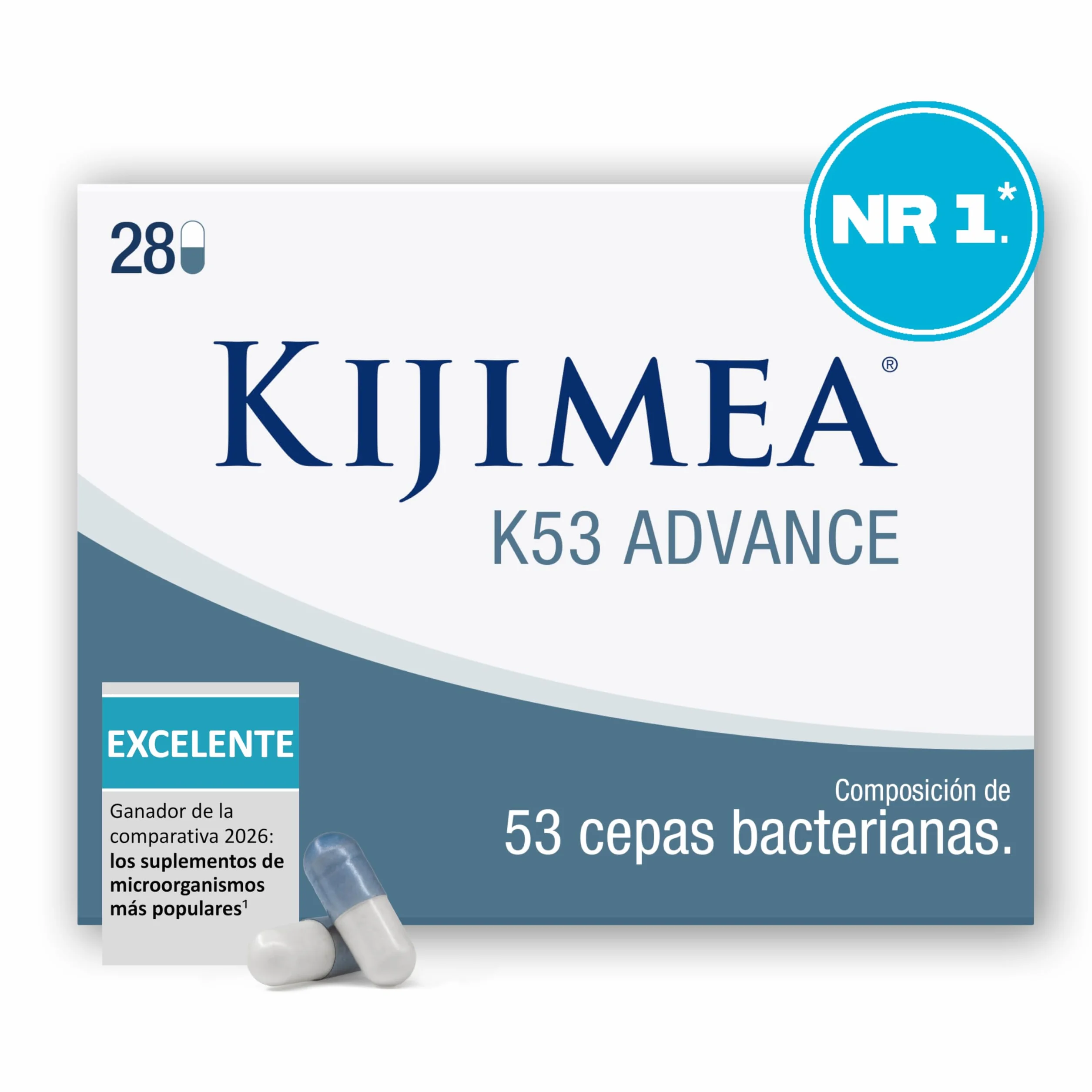 Kijimea K53 Advance Cápsulas de bacterias intestinales 53 cepas flora intestinal biotina 500 mil millones UFC 28 cápsulas