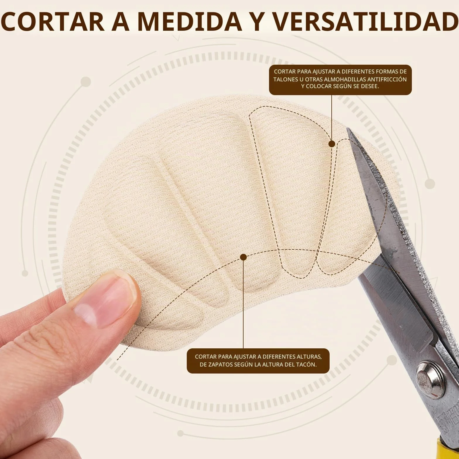 Taloneras para zapatos, Protector de Talón, Almohadillas para reducir talla, evitar resbalones y rozaduras