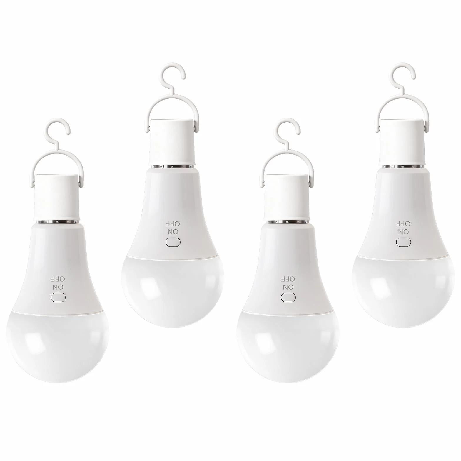 Ketom Bombilla Recargable E27 4 Piezas, 7W Inalámbrica con Mando USB, 3 Temperaturas Regulable