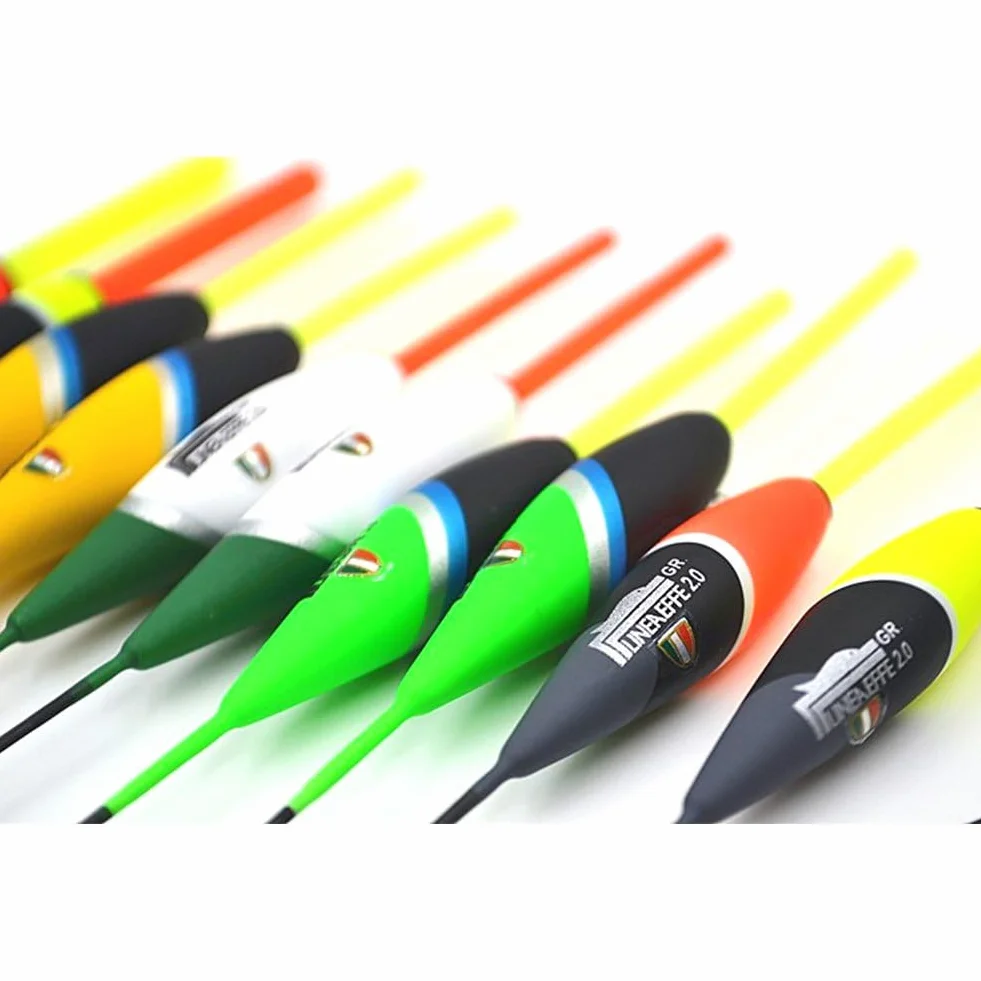 10Pcs Flotadores de Pesca Madera Abeto Juego Bobbers Herramientas