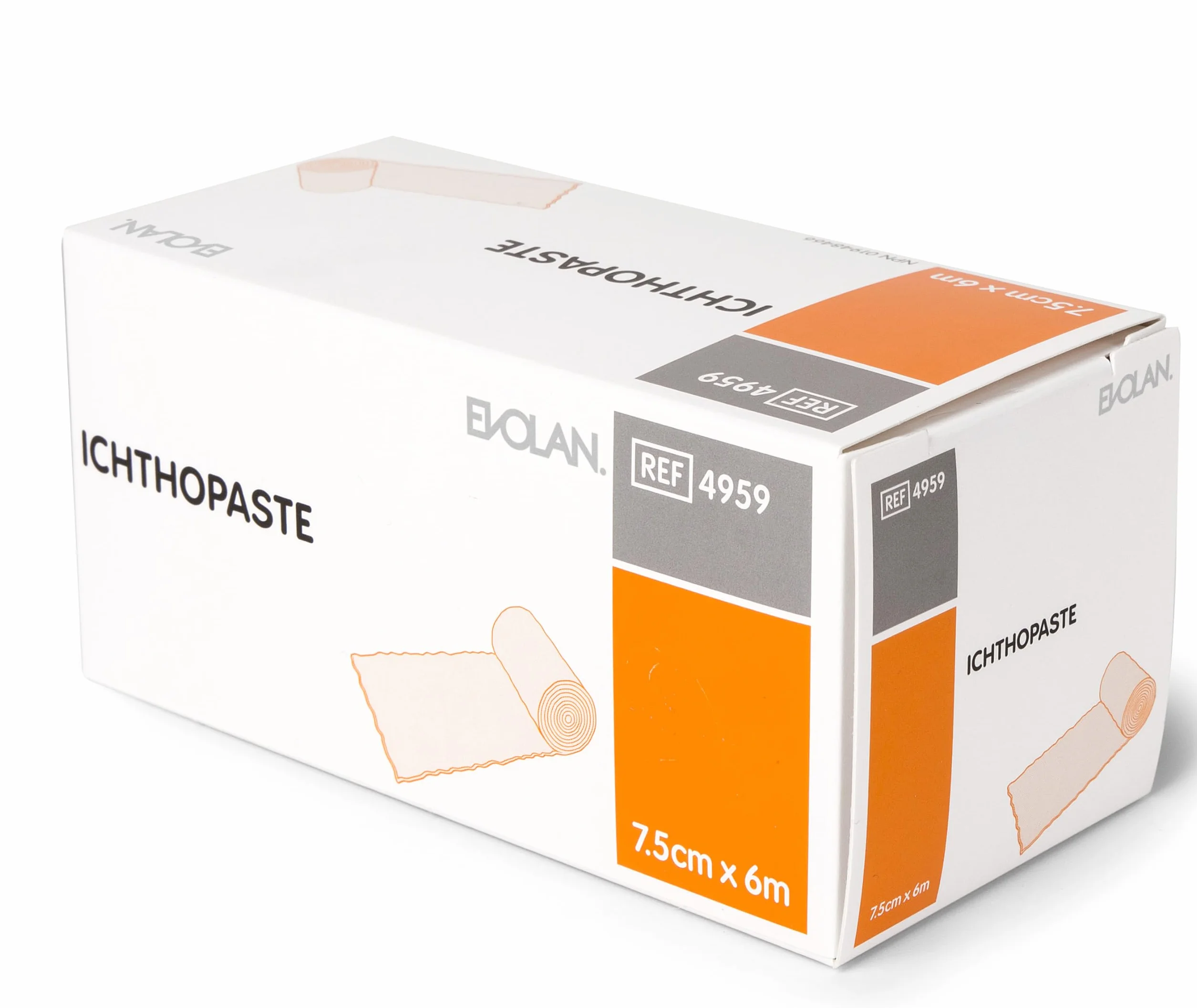 ICHTHOPASTE Vendaje médico 7,5 cm x 6 m