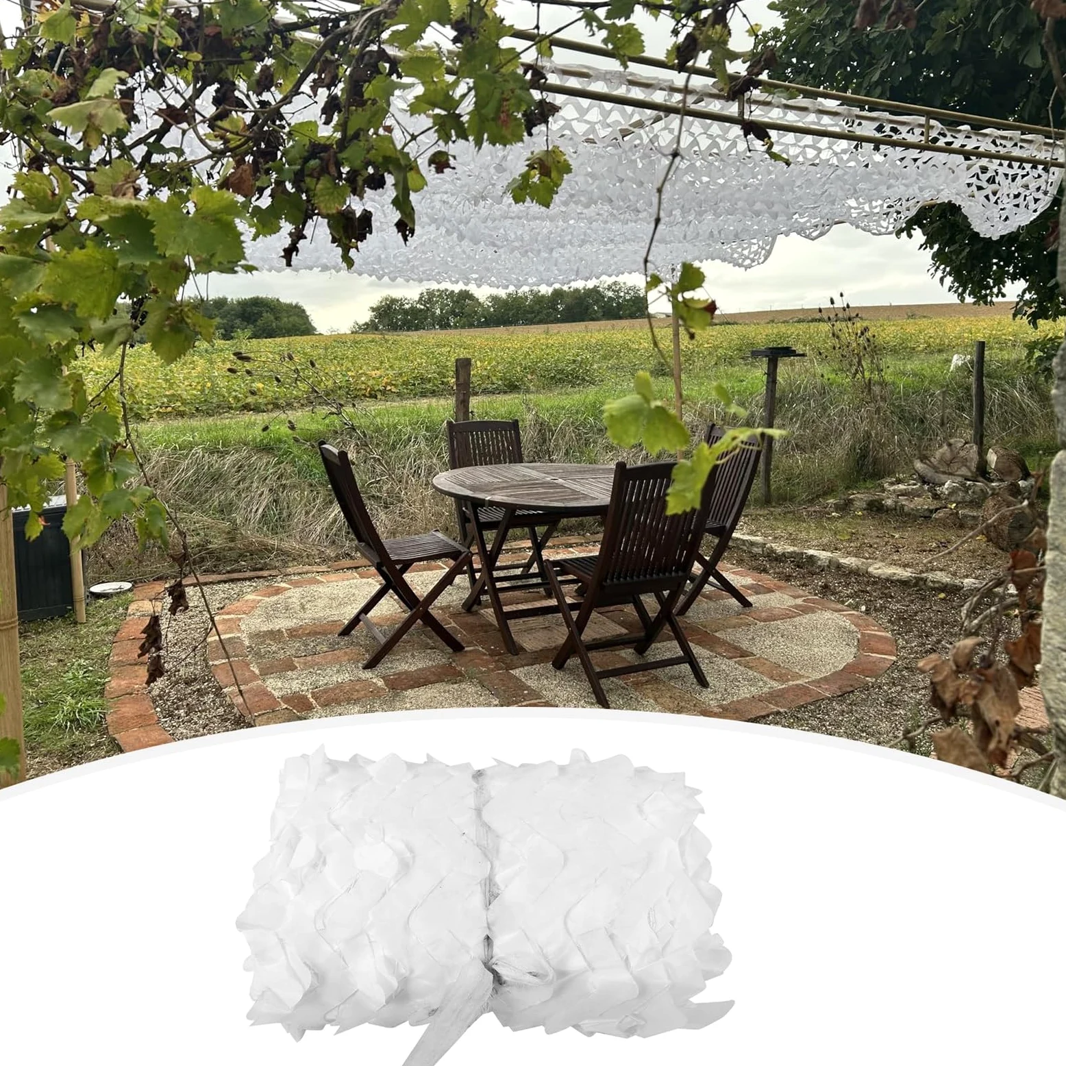 Red De Camuflaje Protección Solar para Decoración De Jardines, Malla De Camuflaje para Acampar Al Aire Libre, Camouflage Net De Caza para Observación De Aves(6.0x7.0m)