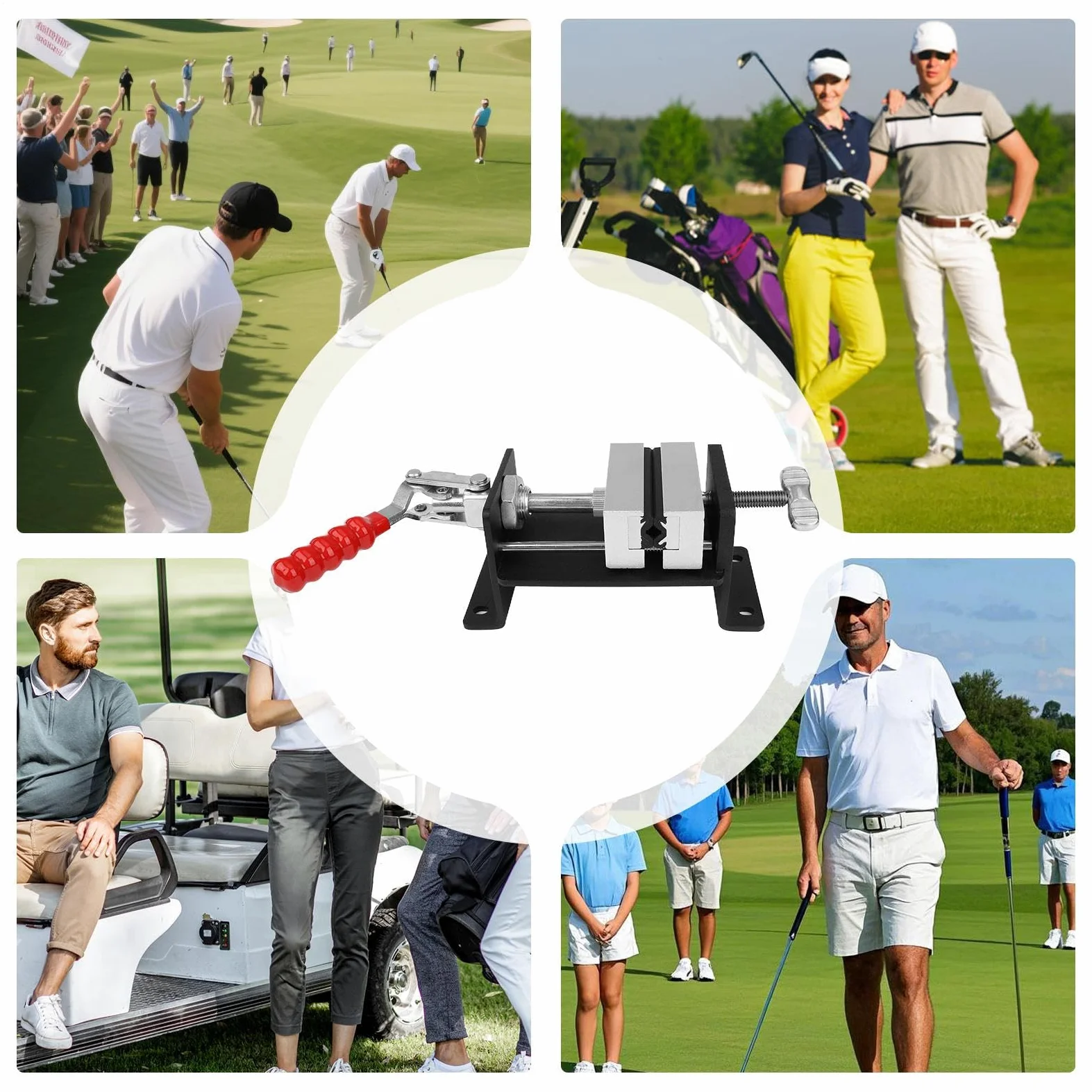 Mordaza Para Clubes De Golf Herramienta De Pinza Ajustable Para Palos De | Herramienta Para Quitar Empuñaduras De Golf Para Casa Práctica Taller Gimnasio Campo De Golf