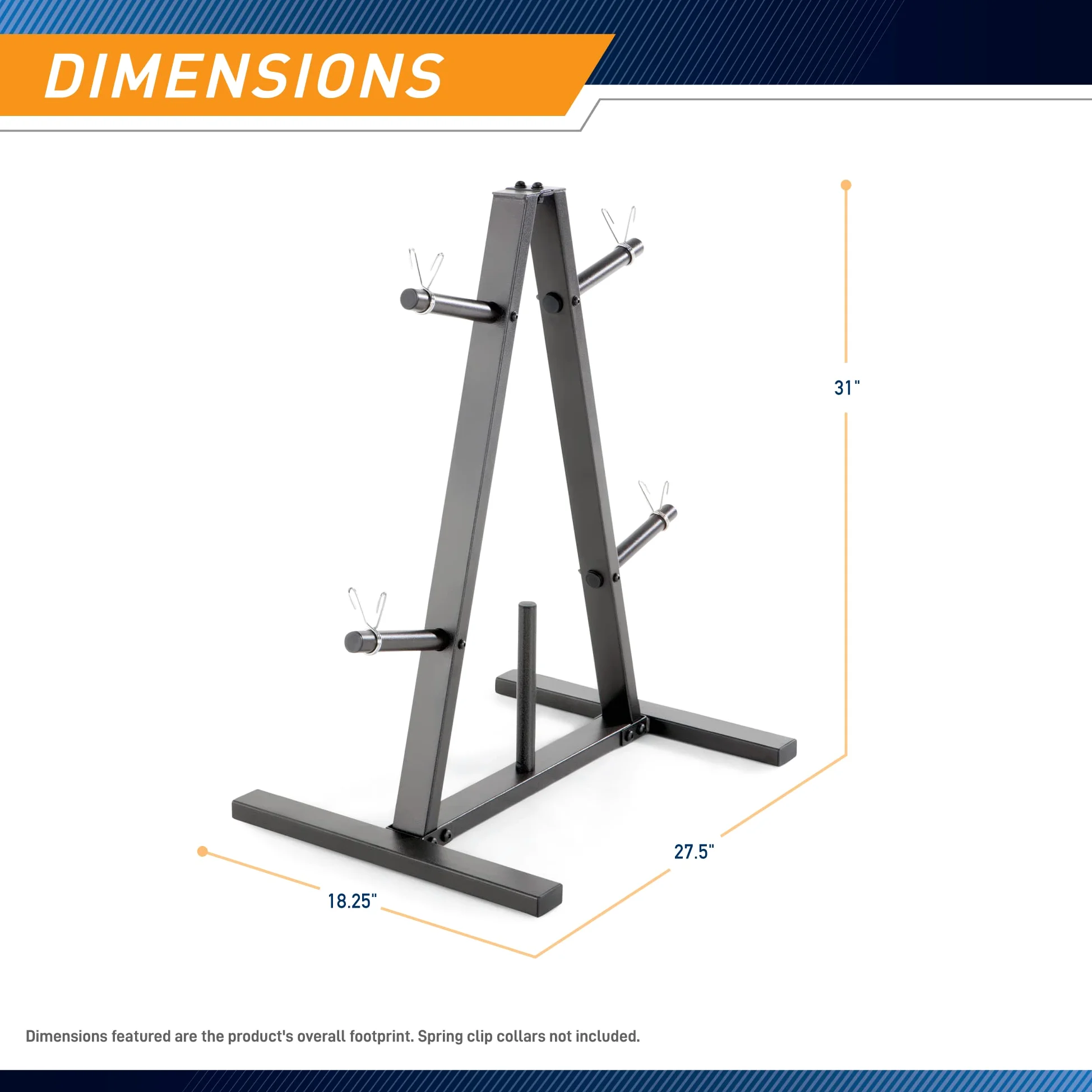Marcy Árbol de placas de peso estándar para placas de 1 pulgada para gimnasio en casa, 300 libras. Capacidad máxima PT-5733.