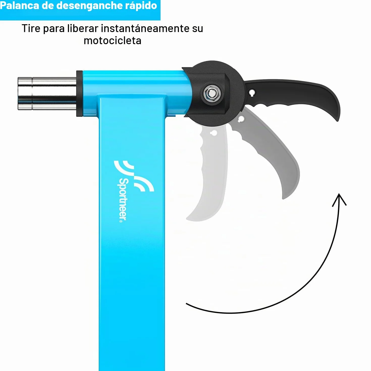 Sportneer Rodillo de entrenamiento para bicicleta – Rodillo magnético para bicicleta de 26 – 28 pulgadas y 700 C de liberación rápida, base de rueda delantera con 6 niveles de resistencia para montar