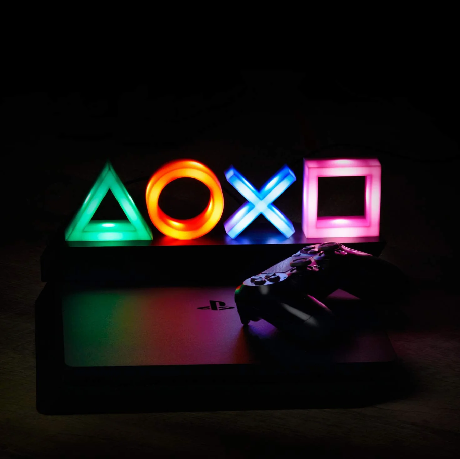 PlayStation Iconos Luz Lámpara Oficial 3 Modos Decoración Gamer Reactiva Sonido