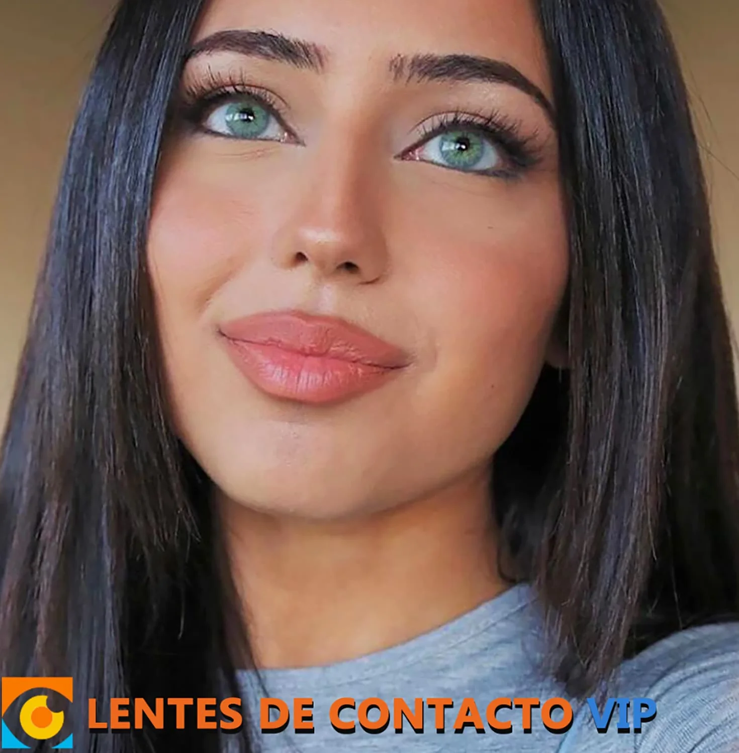 Lentillas de Contacto Color Verde Gris Duración 1 Año Zircon VIP 2 Piezas Sin Aro