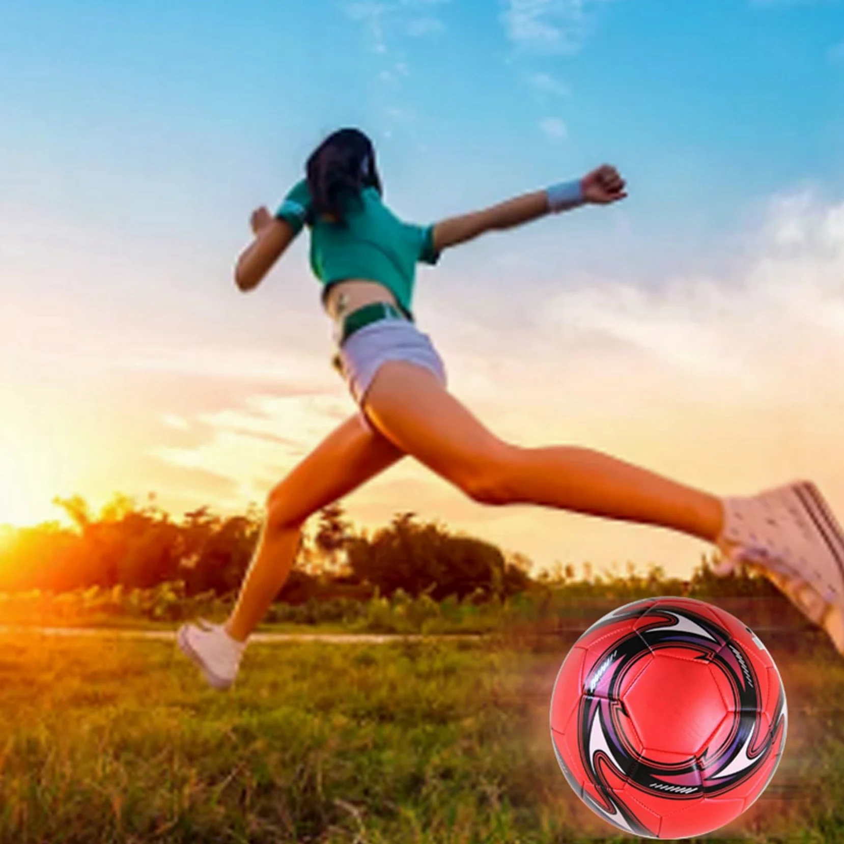 6X BalóN de FúTbol Profesional TamañO 5 Entrenamiento Oficial de FúTbol BalóN de FúTbol CompeticióN FúTbol Al Aire Libre Rojo
