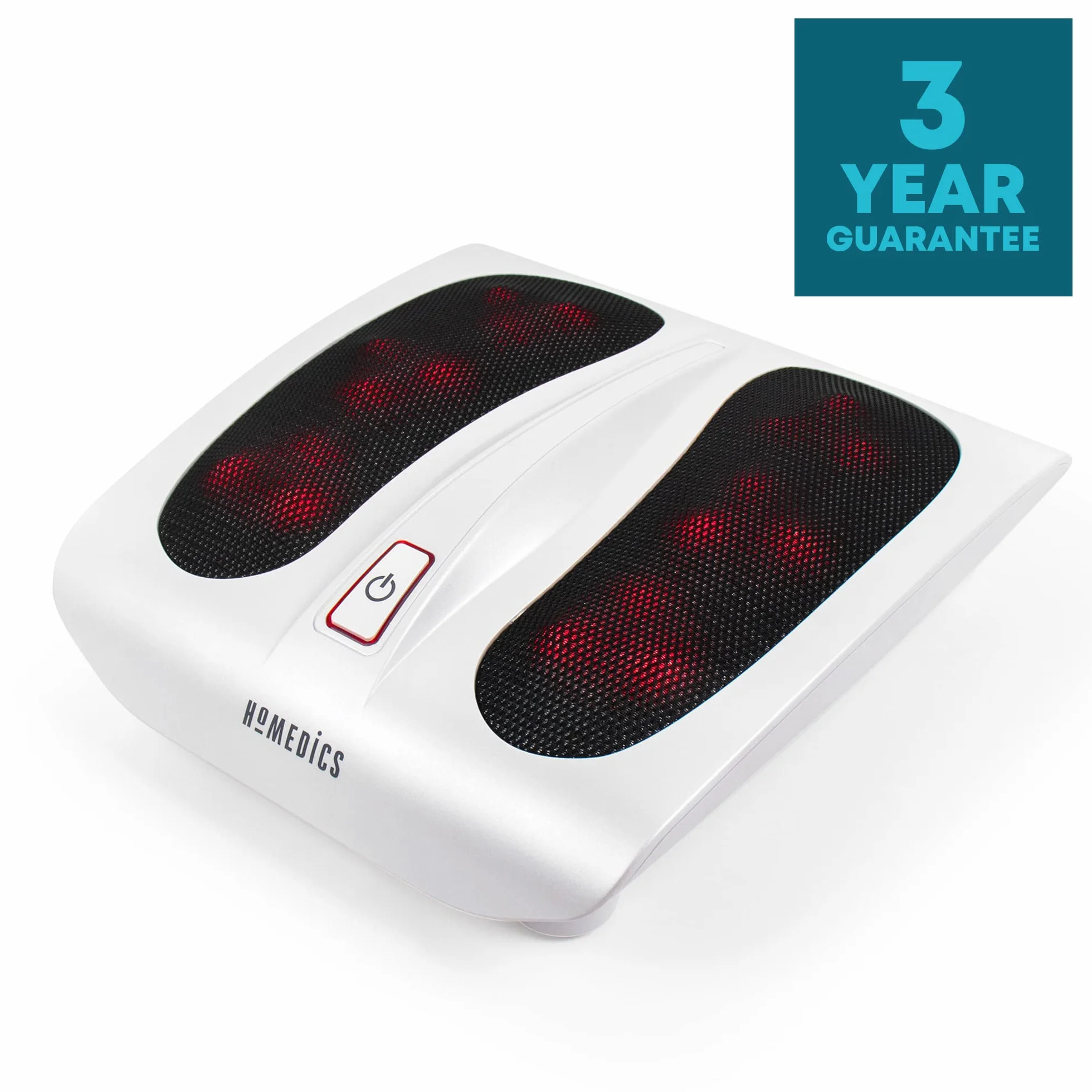 HoMedics Deluxe Shiatsu Masajeador Eléctrico para Pies con Calor – 6 Nodos Giratorios, 18 Cabezales