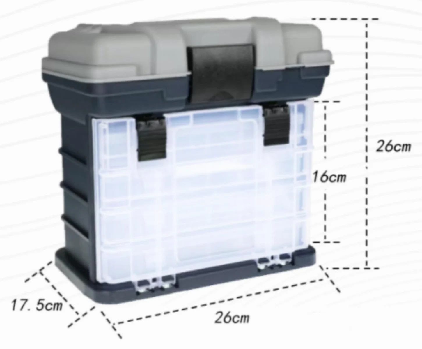 Caja para Aparejos Pesca, Caja De Herramientas De Pesca Caja Contenedora De Múltiples Capas Caja De Almacenamiento De Anzuelos De Pesca Con Mango De Plástico Caja para Accesorios de Pesca(Yellow)