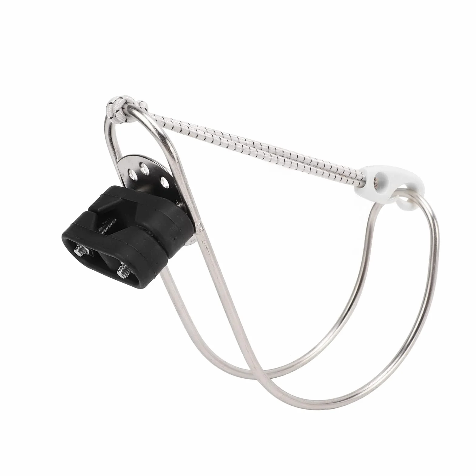 Soporte de Herradura Salvavidas Soporte de Aro Salvavidas Marino con Ajuste de Ángulo Flexible Pulido Metálico para Barco