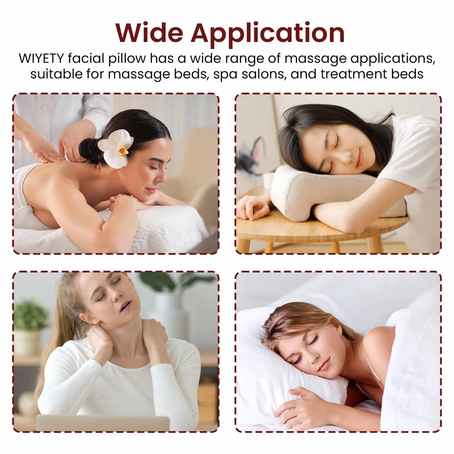 Cojín facial para masaje en forma de U, reposacabezas para camilla de tratamiento, gris