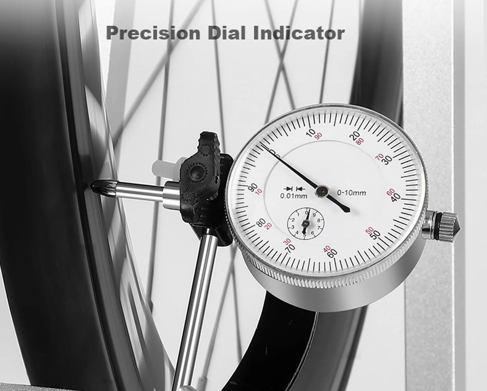 Genérico Soporte de centrado de Ruedas de Bicicleta, Soporte de reparación de Bicicletas Ajustable de Aluminio, Mantenimiento Profesional de Ruedas de Bicicleta de 16 a 29 Pulgadas y 700C