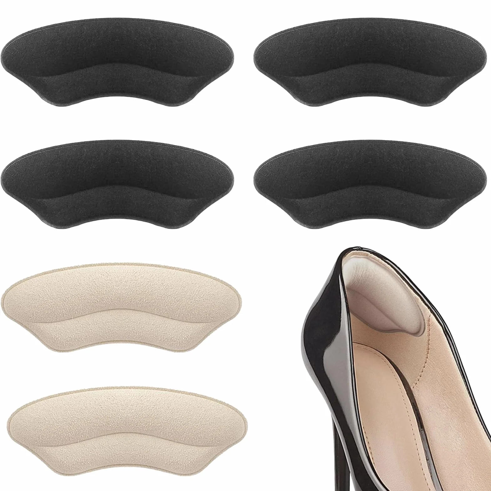 Taloneras Protectores de Talón Recortables con Insertos de Esponja para Zapatos
