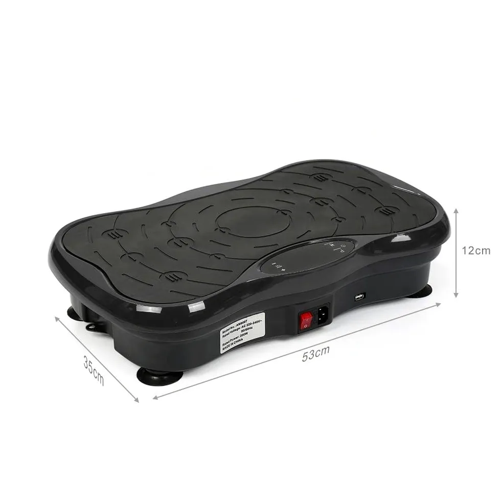 Plataforma giratoria oscilante para fitness, placa vibratoria 3D con 2 bandas de resistencia, plataforma oscilante, 5 modos de programación, 95 niveles, pantalla LCD, carga máxima 120 kg