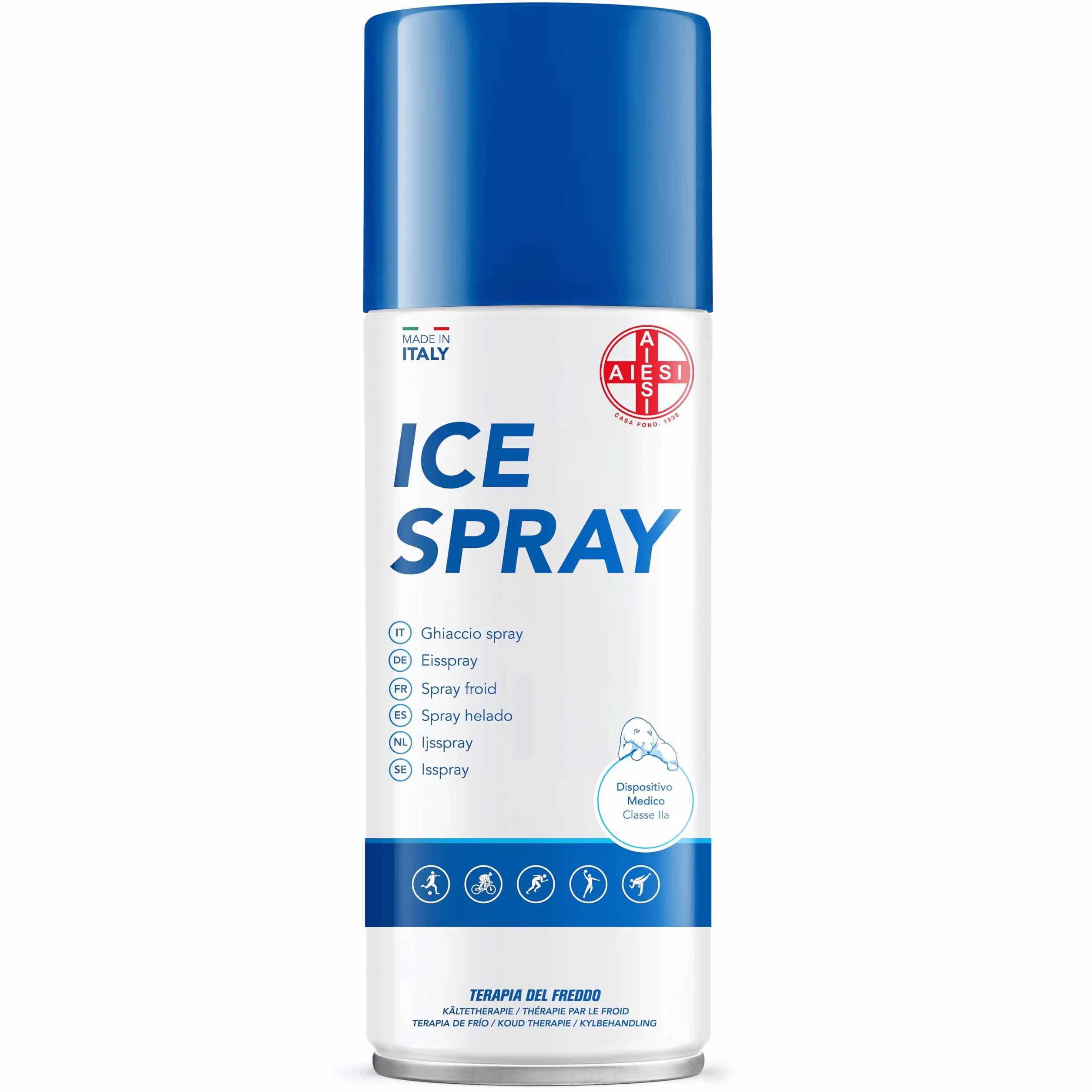 AIESI Hielo Spray instantáneo con MENTOL 400 ml ICE SPRAY Made in Italy
