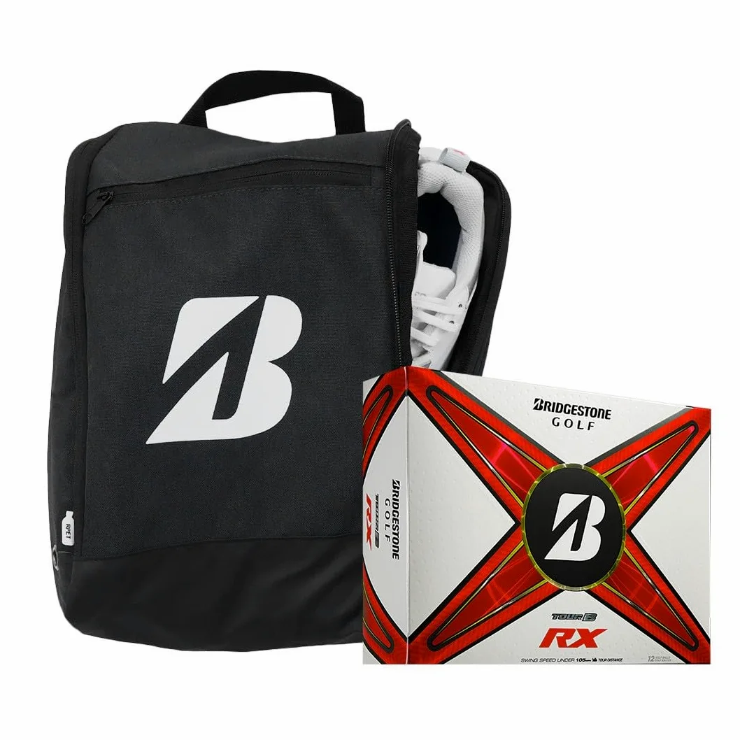 Bridgestone Golf Tour B RX y Bolsa para Zapatos de Golf