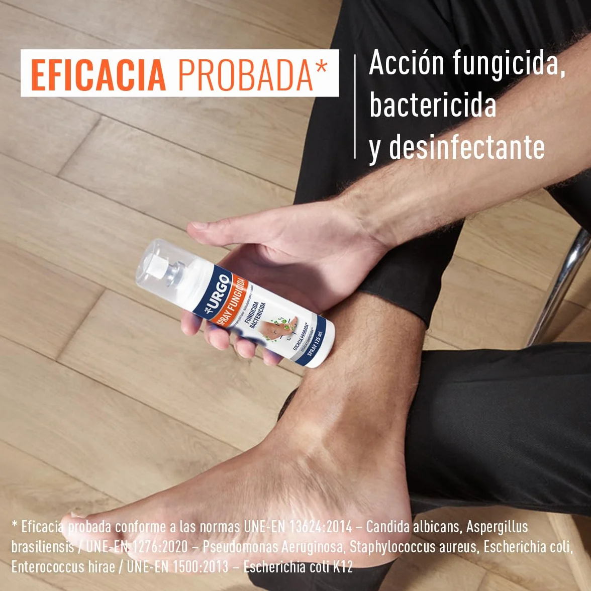 Urgo Spray fungicida antiséptico 125 ml Elimina hongos bacterias mal olor