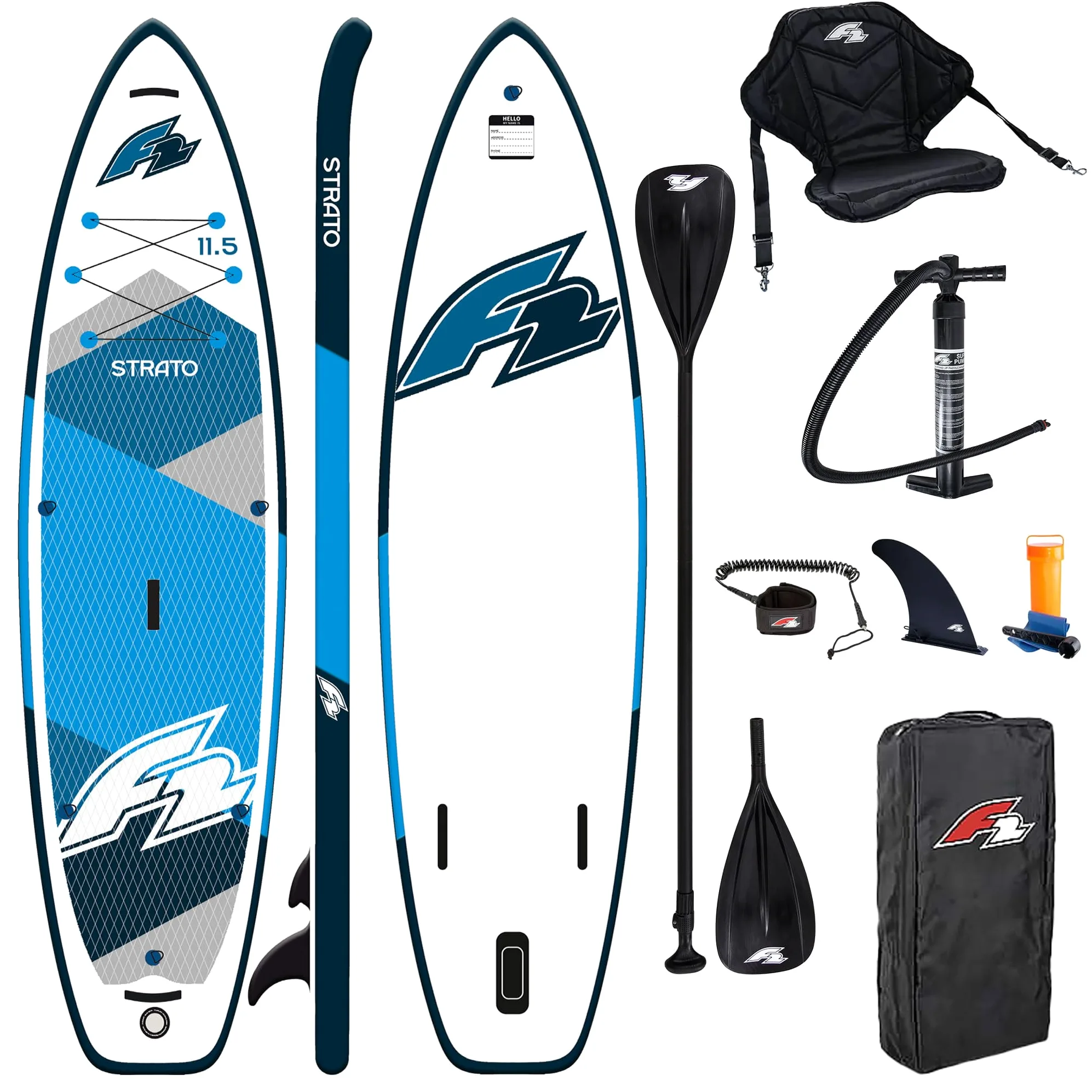 SUP F2 Strato Combo - Tabla de surf hinchable para principiantes y avanzados con accesorios