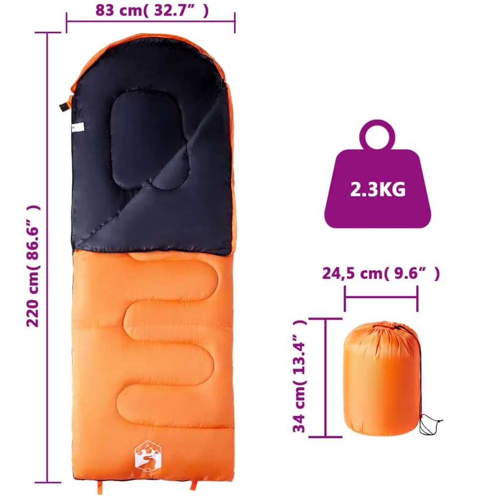 Saco de dormir para adultos camping 3-4 estaciones impermeable transpirable ligero con cremallera para senderismo, trekking al aire libre viajes
