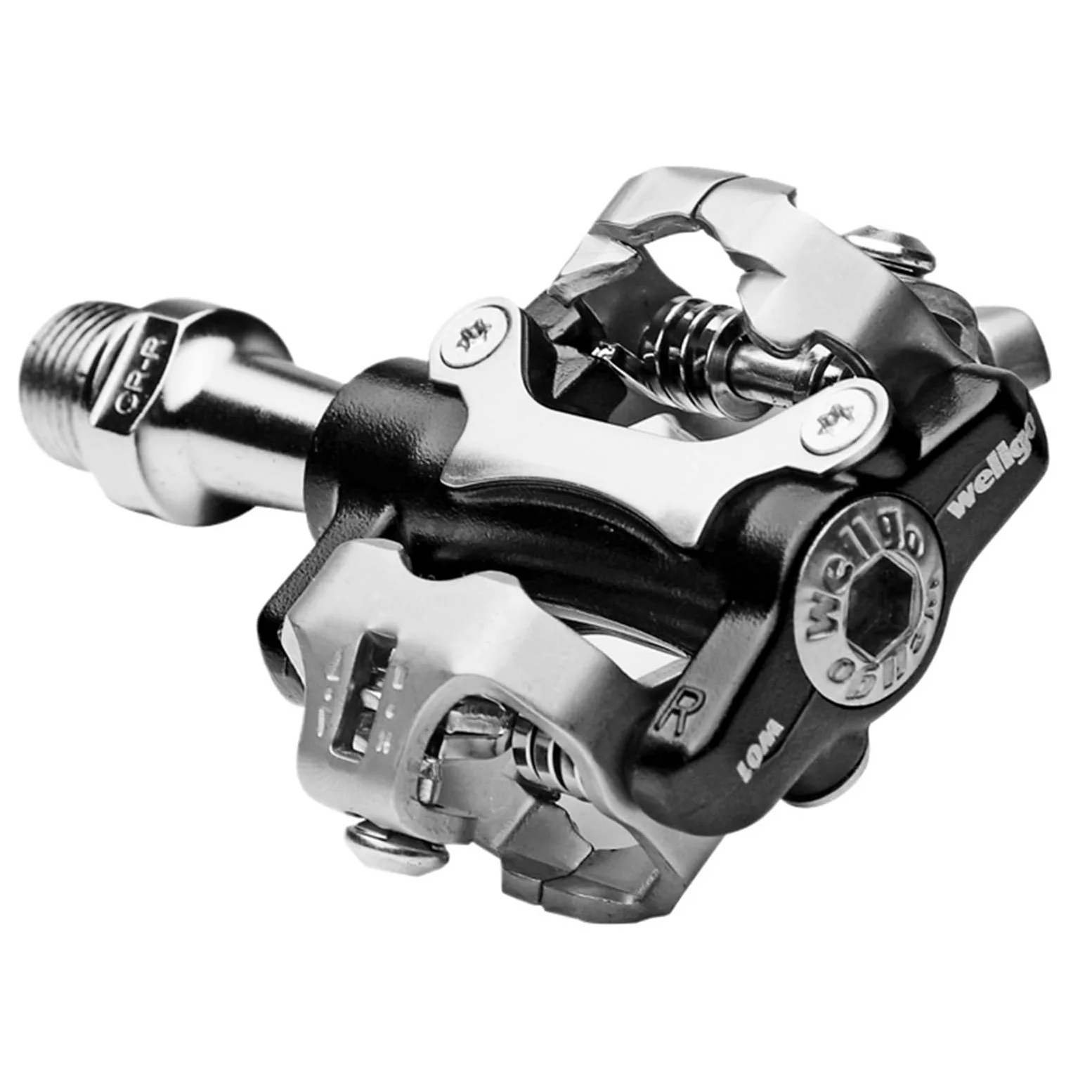 Genérico Compatible con Pedales de Bicicleta automáticos wellgo W01 - Pedales de aleación de Aluminio ultraligeros con Eje CR-MO de 9/16" con Tacos for Bicicletas MTB y Touring,Piezas