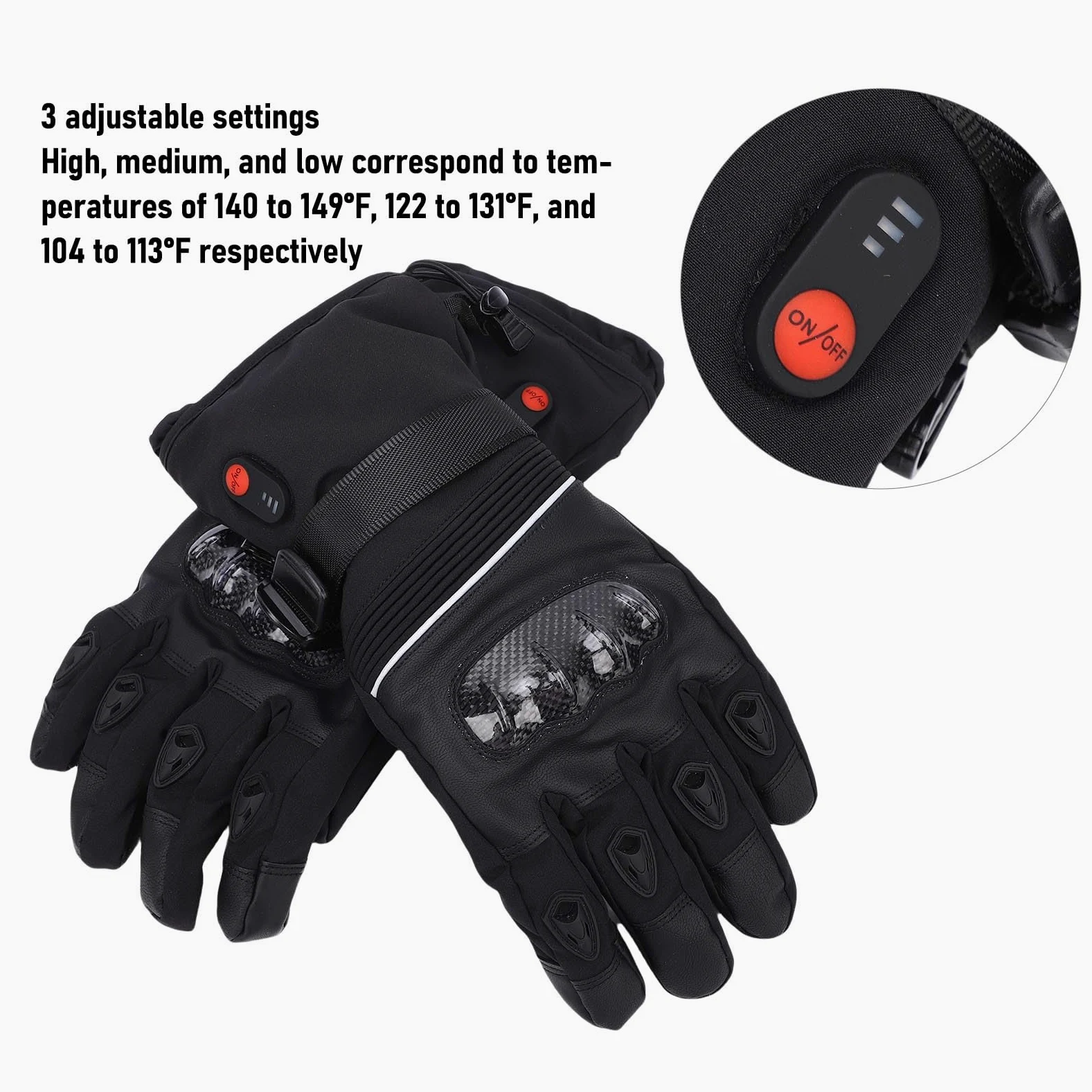 Calentados para Hombres y Mujeres, Recargables a Prueba de Viento WeatherShield Pantalla Táctil de esquí Calentados para Invierno Al Aire Trabajo Pesca Senderismo Camping