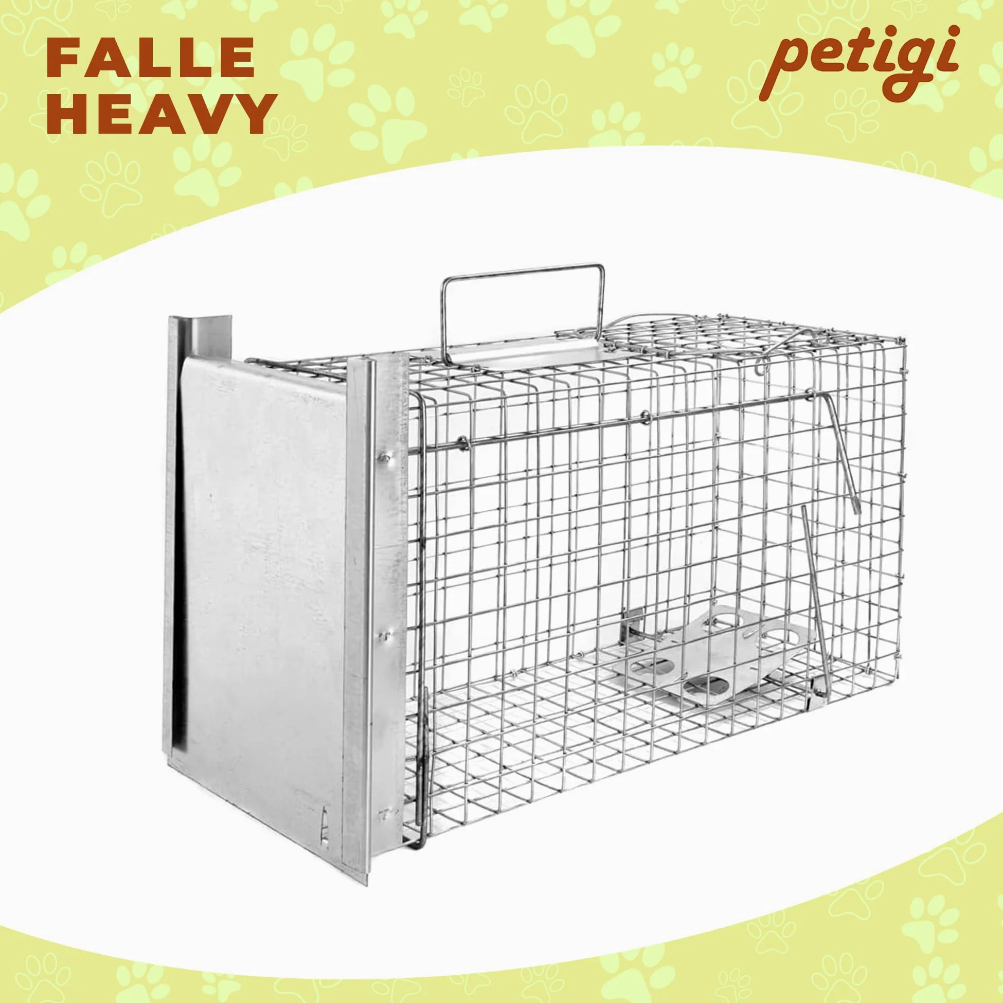 Petigi Animales Humane Trampa Jaula Captura Ratones Ratas Conejos Topos Martas Castores Tejones, Dimensiones/Modelo:Trampa Animales pequeños 7 (50 x 20 x 27 cm)