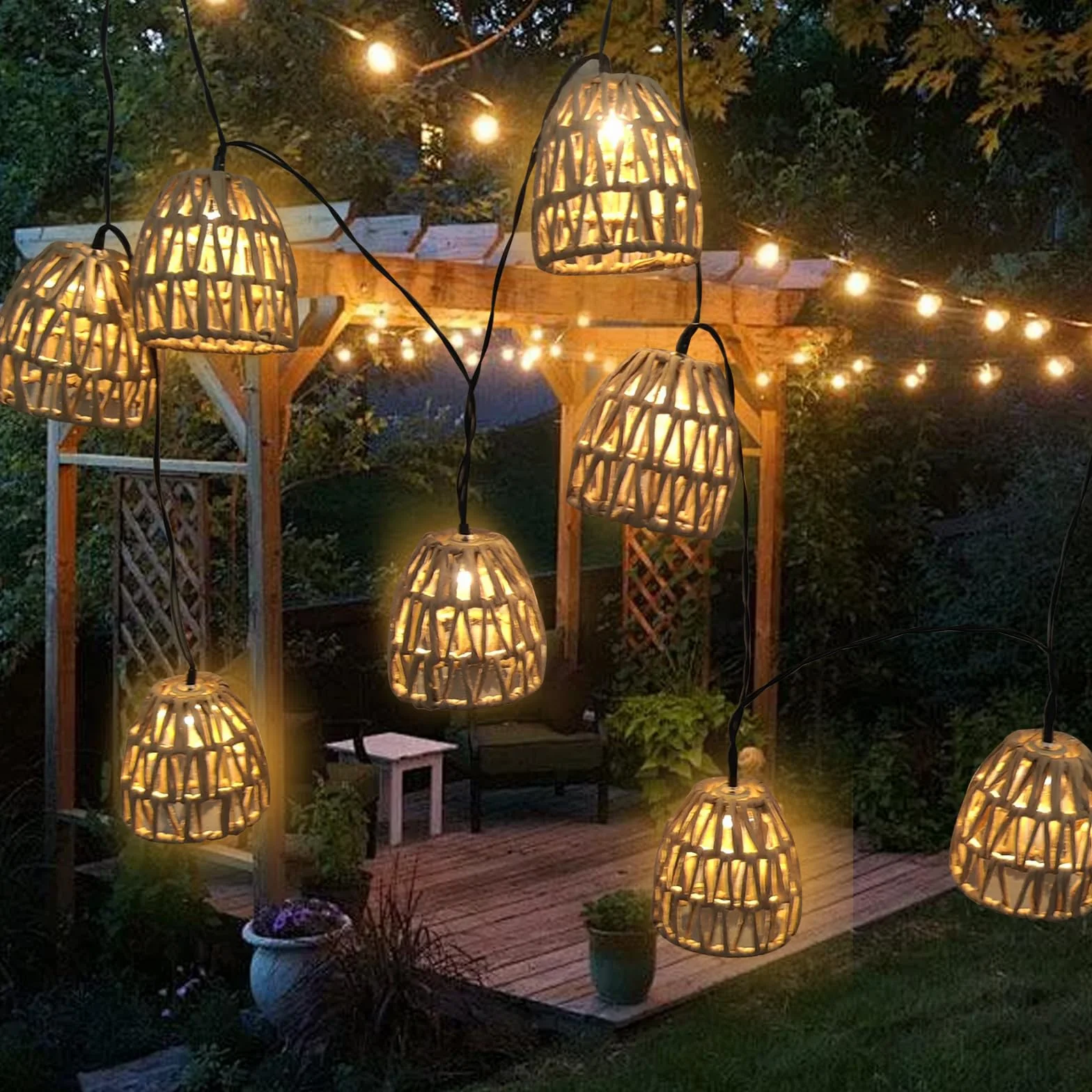 Guirnaldas Luces Exterior Solar Led 3.6m Cadena de Luz Solar para Jardin