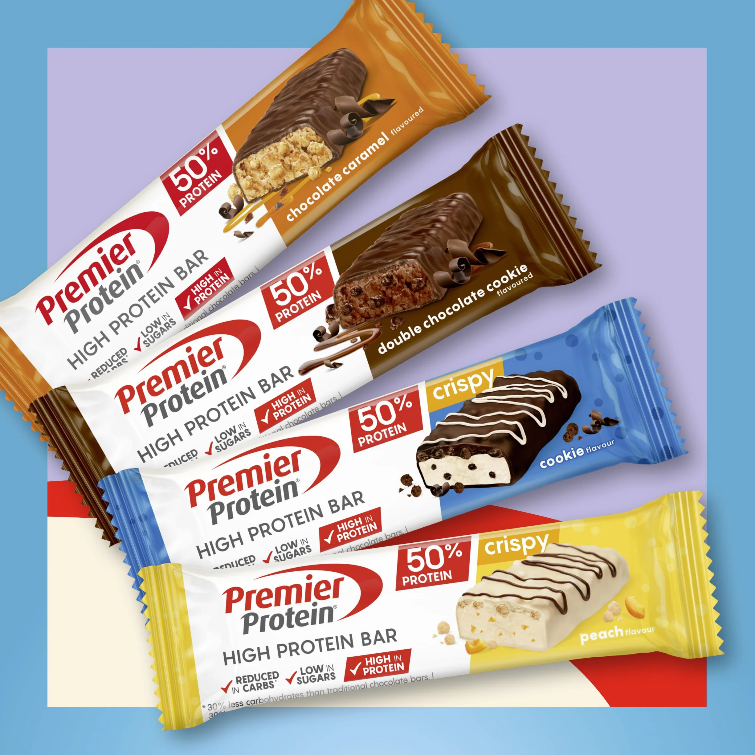 Premier Protein High Protein Bar 50% Chocolate Caramel 16x40g