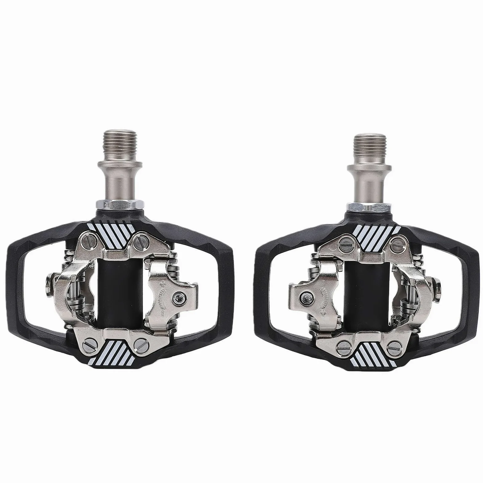 Tbest Pedales de Bicicleta de Montaña, Pedales de Plataforma de Bicicleta de Fibra de Nailon Ligeros con Rodamientos Sellados para, con Tacos para Aventuras Todoterreno