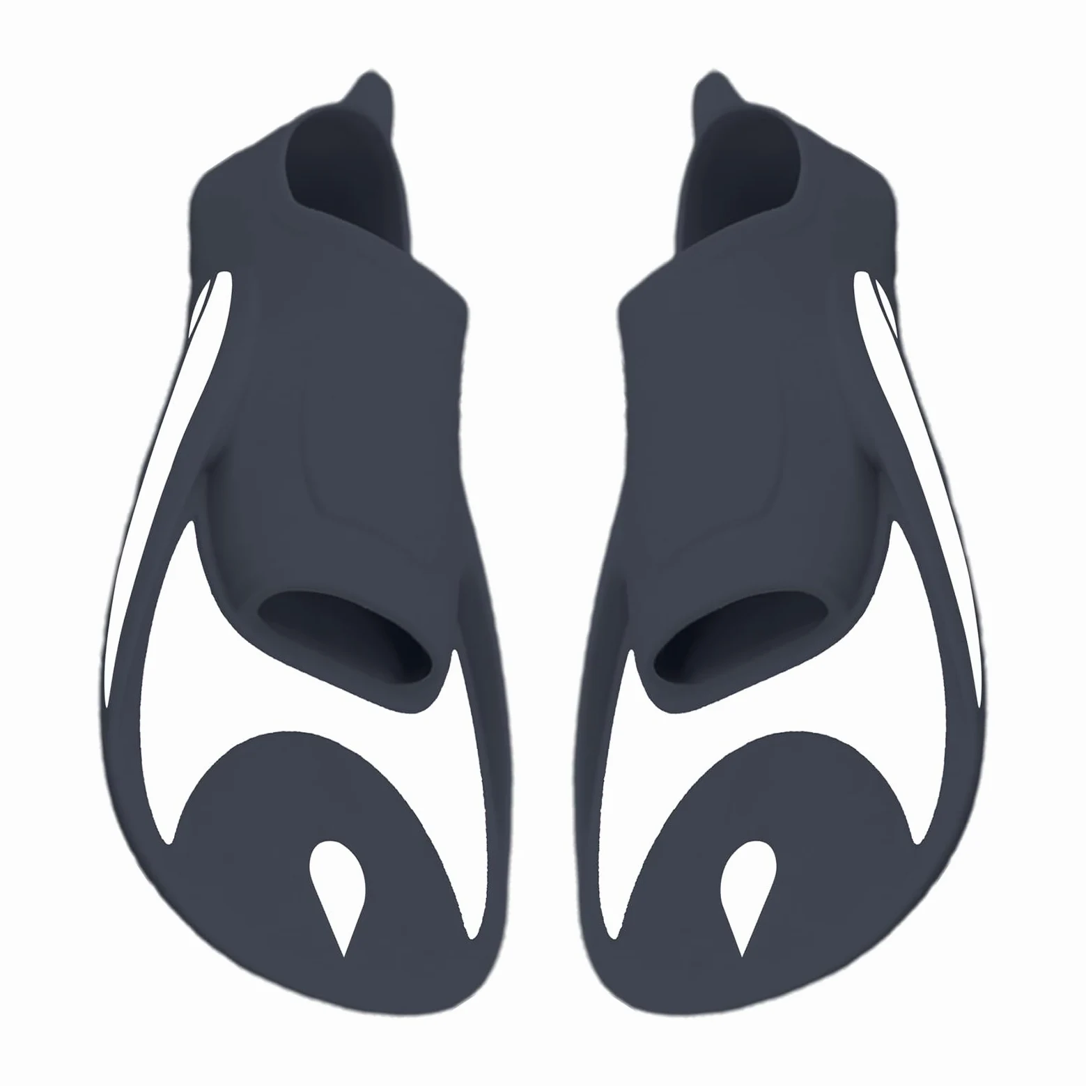 Aletas de natación cortas – Pamas de buceo de goma Thermo PP | Pamas de buceo ligeros para adultos y tamaño 33 a 44 | Aletas cómodas de tacón corto para la natación