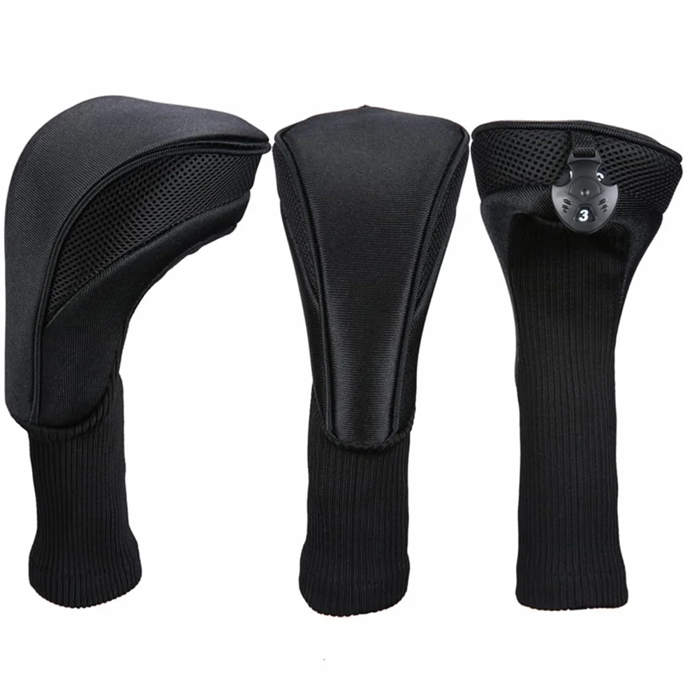 Fundas para Palos de Golf - 3 Fundas para Cabezas de Golf para Maderas de Calle de Conductor | Driver Hybrids - Accesorios de Golf de Cuello Largo para Hombres, Mujeres, niños y niñas