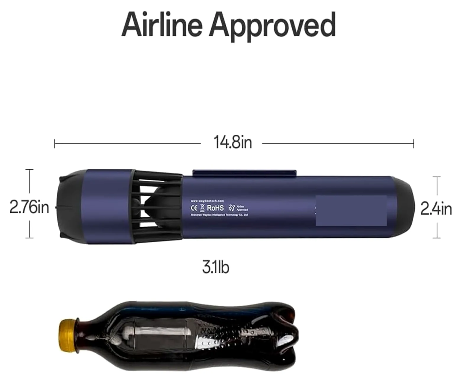 Scooter Submarino, Patinete Submarino Lite, Patinete de Buceo for Deportes acuáticos con asa extraíble, Compacto y portátil