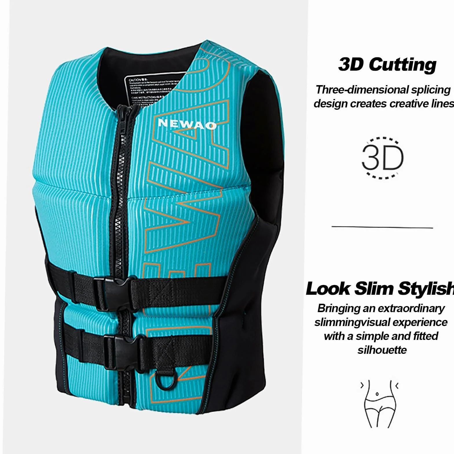 Chaleco de Kayak Premium con Cremallera Ajustable y Cinturón | Chaleco de Kayak PFD for Navegación, Pesca, Surf, Deportes Acuáticos for Adultos y Niños