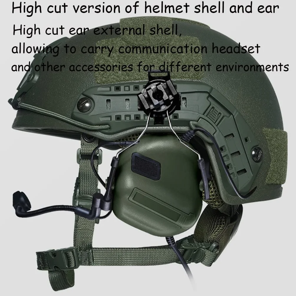 Con La Bolsa Almacenamiento Casco 1,3 KG De Alta Resistencia NIJ IIIA Kevlar Casco Antibalas Militar Rápido, 10 Mm De Espesor, Para CS Al Aire Libre Táctico Airsoft Paintball Juego Caza ( Color : T )