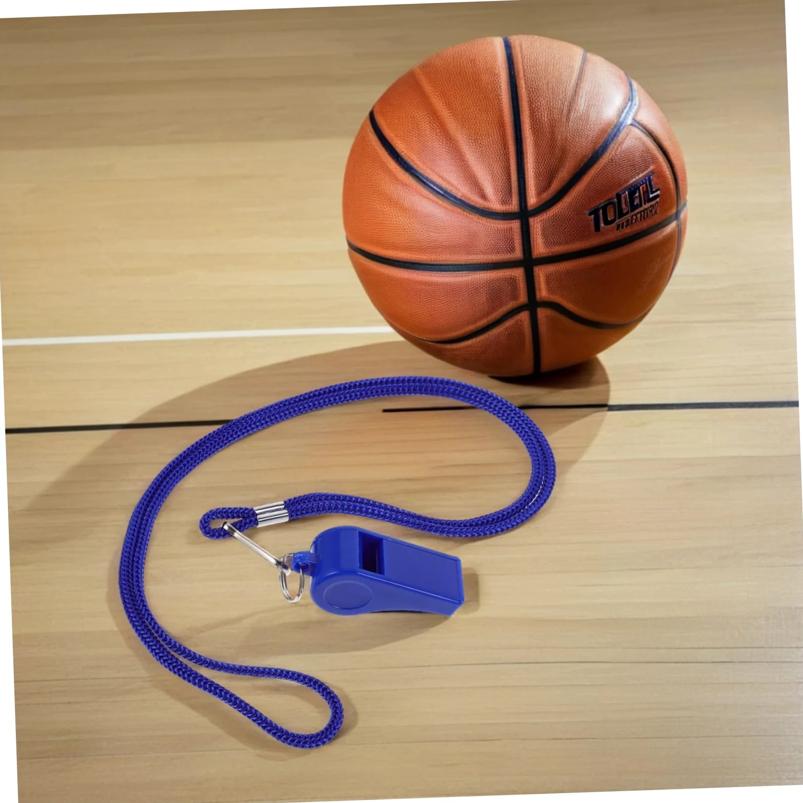 ibasenice 36 Piezas Silbatos de Emergencia Plásticos con Lanyard Sonido Fuerte para Deportes y Seguridad Azul